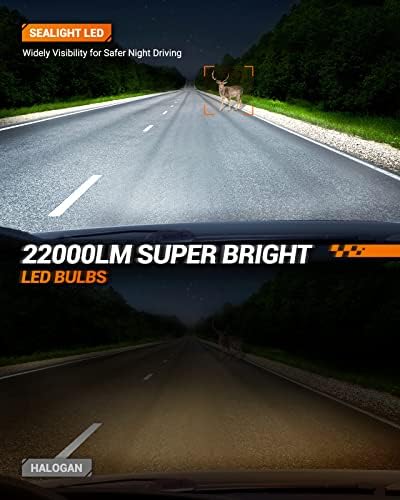 איטום איטום 9005 נורות LED חבילה 9005 H11 נורות LED משולבות, 200W 44000 LUMEN