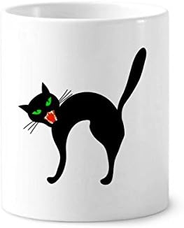 מפחיד חתול שחור ליל כל הקדושים מברשת שיניים מחזיק עט ספל קרמיקה עמדת עיפרון כוס