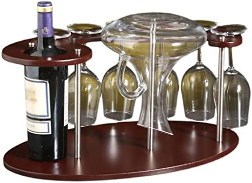 ווג'י סגנון אירופאי מתלה זכוכית יין אדום מתלה זכוכית מעץ מעץ מעץ מתלה יין בר דקאנטר רב-תכליתי