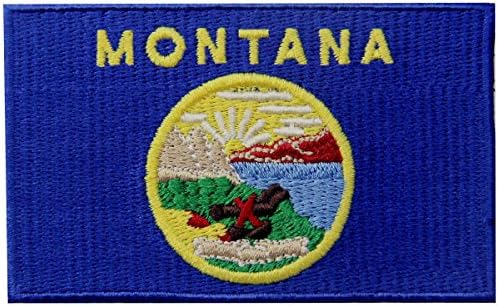 דגל מדינת מונטנה רקום סמל ברזל על תפירה על טלאי MT