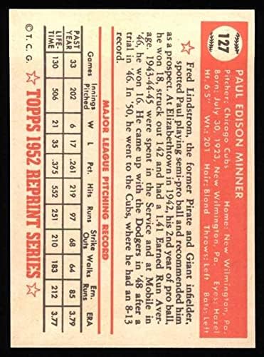 1952 Topps 127 פול מינר שיקגו קאבס NM/MT Cubs