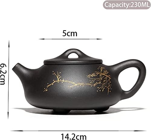 קומקום קומקום של קומקום 230 מל חרס סגול קומקום תה סיר תה בעבודת יד Zisha Tea Set teakote