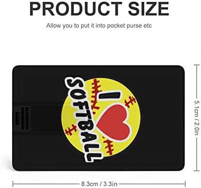Live Love Love Softball Card Card Card USB Flash כונן זיכרון נייד מקל אחסון מפתח כונן 32 גרם