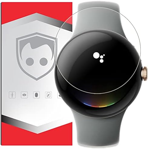 Specter Shield (מגן מסך 8-חבילות עבור Google Pixel Watch Screen Protector אביזרים ידידותיים למארזים גמישים כיסוי מלא CLEAR TPU סרט
