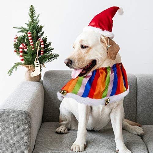 AMOSFUN ציוד לחג המולד בגדי חיות מחמד קישוטי חג כלבים למסיבת חג המולד