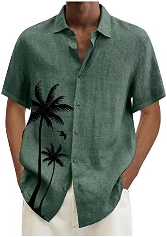 חולצת הוואי לגברים, חולצת כפתור מזדמן עם שרוול קצר חולצת חוף רופפת חיונית לחג חולצה טרופית