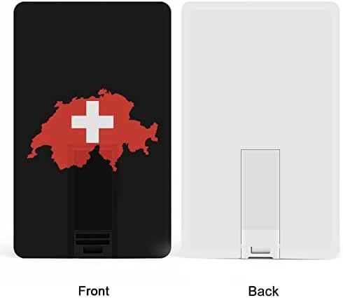 מפת דגל של שוויץ USB זיכרון מקל פלאש מכונן כרטיס אשראי בכרטיס כרטיסי כרטיס בנקים