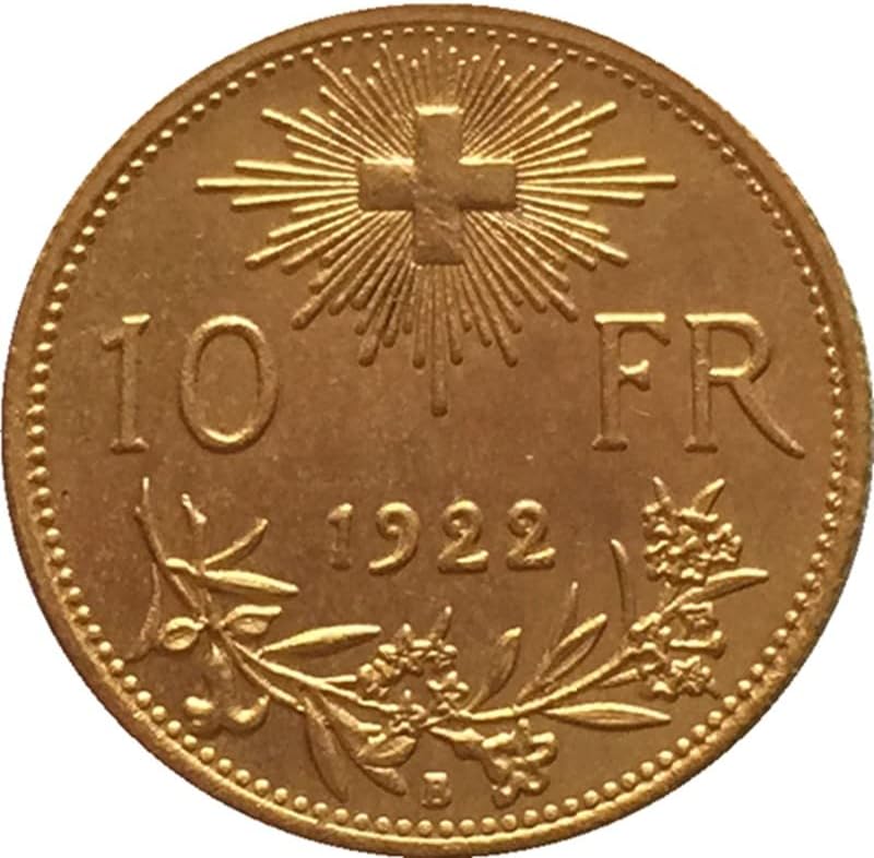 7 תאריך שונה מטבעות מצופים זהב טהור טהור 1911-1922 מטבעות דולר עתיקות