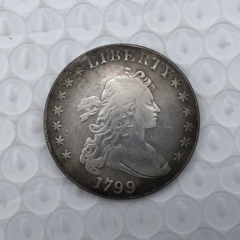 עשו ישנים 1799 מטבעות אמריקאים פליז מטבעות מצופות כסף מלאכות עתיקות מטבעות זיכרון זרות