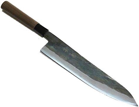 סכין שף של Honmamon Kiyokane 240 ממ, Aogami Super Steel, Kurouchi כפול פוע יפני Gyuto