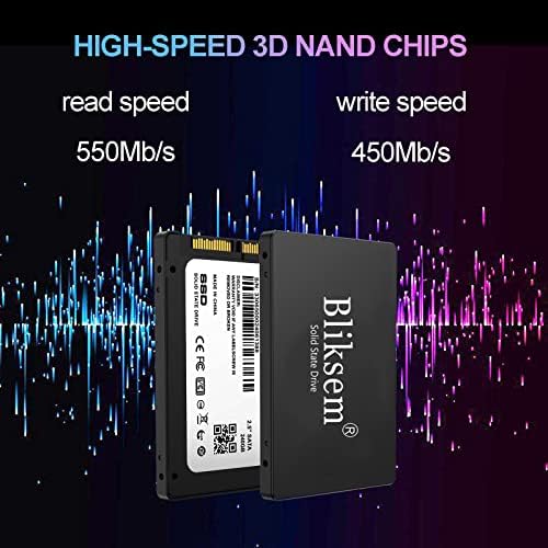 Bliksem SSD 512GB SATA III 6GB/S כונן מצב מוצק פנימי 2.5 ″ 7 ממ 3D NAND TLC שבב עד 550 מגה -בייט/ש 'למחשב נייד ו- PC H650