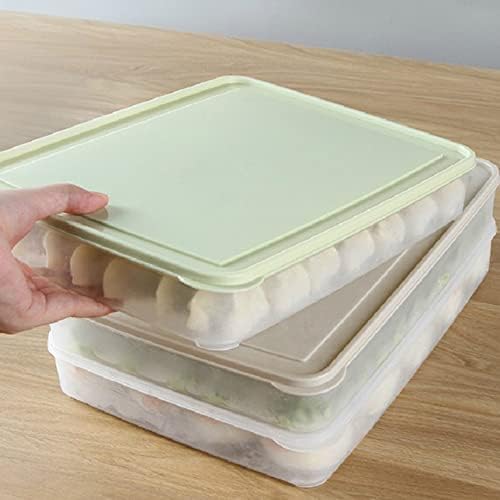 שכבה אחת מקרר מזון כופתאות אטום אחסון מיכל פלסטיק טרי ביתי מטבח תיבת אחסון תיבה