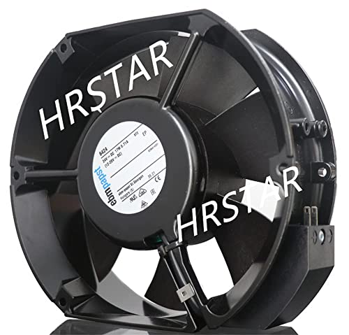 HRSTAR 6424 מגוון מאוורר קירור צירי 172 x 150 x 51 ממ 24 V זרימת אוויר DC 410m3/h 3400 סלד מאווררי קירור תעשייתיים