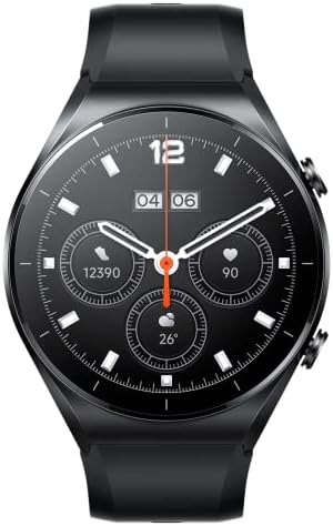 Xiaomi Watch S1, זכוכית ספיר, מארז נירוסטה, תצוגה AMOLED בנפח 1.43 , GPS פס כפול, רצועת עור, שיחת טלפון Bluetooth, 117 מצבי כושר, טעינה אלחוטית, שחור