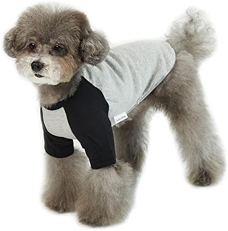 חולצת כלבים של Petter Lucky לכלבים קטנים וגדולים רגלן כותנה חולצות חולצות כלבים נושמות רכות בגדי חיות מחמד סדרה אפורה