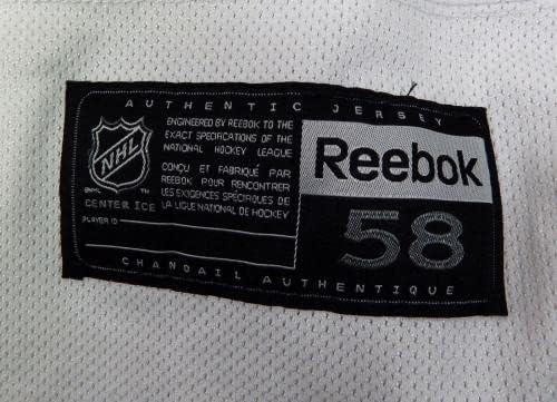 משחק ריינג'רס בניו יורק השתמש בתרגול לבן ג'רזי ריבוק 58 DP32402 - משחק משומש גופיות NHL