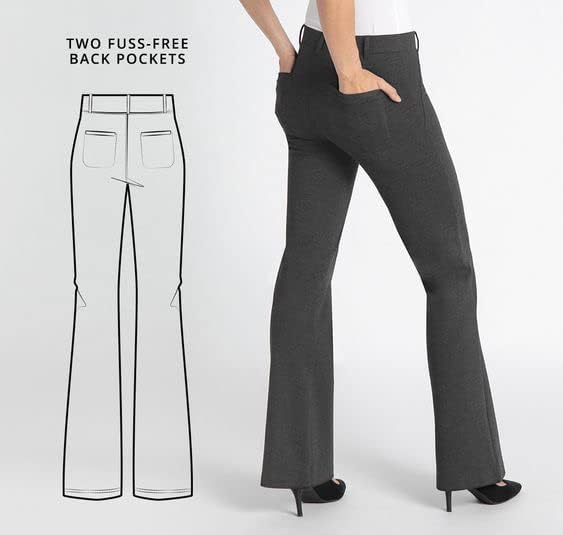 מכנסי שמלת יוגה לנשים מכנסיים מכנסי עבודה משרד מכנסיים מזדמנים מכנסי מתיחה מכנסי מתיחה קטנים/רגילים