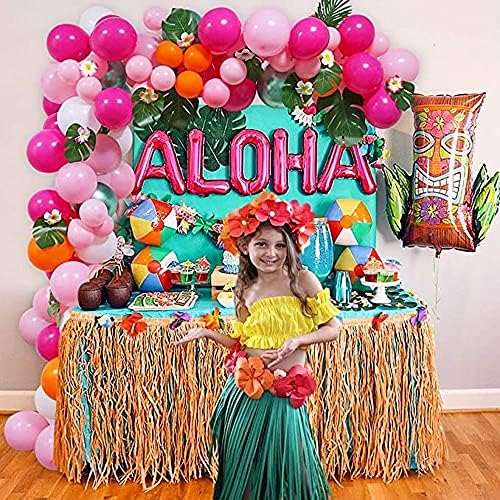 140 יחידות טרופי בלון זר קשת ערכת עבור הוואי פלמינגו מסיבת קישוטי מסיבת יום הולדת ואאו קיץ חוף ספקי צד