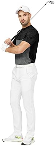 חולצות גולף ללא צווארון Tapulco לגברים בלוק צבע יבש מהיר נושם חולצות טריקו יומיות רכות נושמות