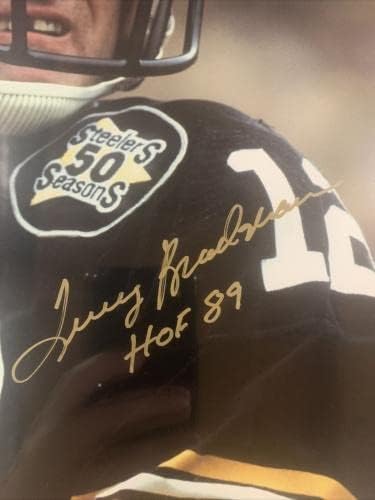 טרי ברדשאו חתימה חתומה Steelers Insc￼ Hof 16x20 JSA ממוסגרת - תמונות NFL עם חתימה