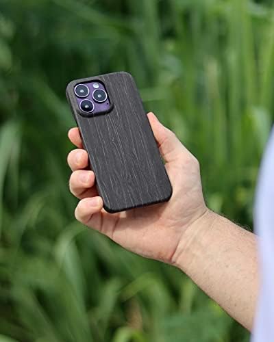 Komodoty Wood iPhone 14 Pro Max Case - Slim Fit, Snap -On Design העשוי מחומרים בר קיימא ומחזיק עם Kevlar. תואם טעינה של Magsafe.