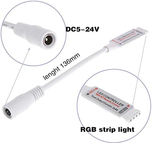 QIACHIP DC 12V RGB בקר LED עם דימר שלט רחוק אלחוטי של 24-מפתח IR עבור 5050 3528 5630 אורות LED