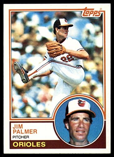 1983 Topps Baseball 490 ג'ים פאלמר בולטימור אוריולס כרטיס מסחר רשמי של MLB מחברת Topps במצב גולמי