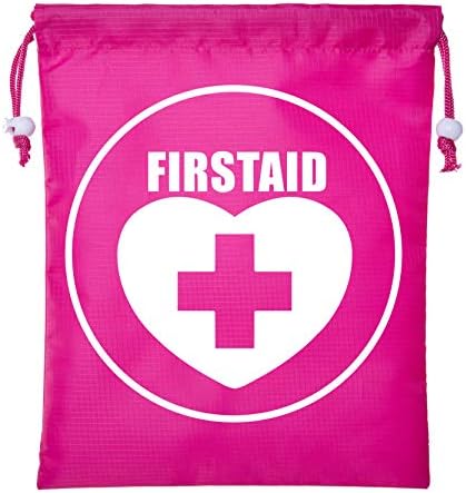 שקיות משיכת מטו וחשיש לערכת עזרה ראשונה מיני, תיק רפואי חירום לרפואה - ורוד CA2655Firstaid S1