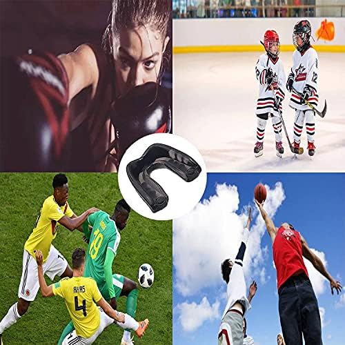 MXIIXM 2 PCS שומר פה כדורגל עם רצועה, שומר רך שומר פה נוער, ספורט שומר פה מקצועי לאגרוף, MMA, משקפי קרוס, רוגבי וכדורסל