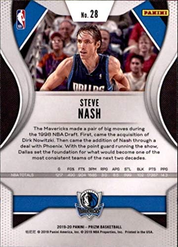 2019-20 Panini Prizm 28 Steve Nash Dallas Mavericks כרטיס כדורסל