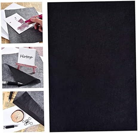 נייר פחמן GCROET נייר מעקב שחור גרפיט שחור עותק העתק נייר העברה לבד בד עץ A4 100 PCS נייר פחמן, נייר מעקב שחור, נייר גרפיט שחור, נייר העתק, נייר העברה