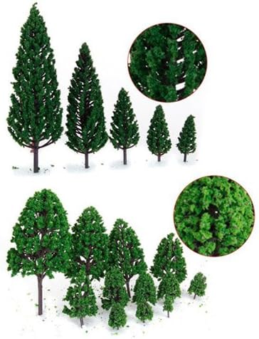 29 יחידות מעורב דגם עצים, 1.5-4.8 אינץ, אורגזמה עצי פרי, הו בקנה מידה עצים, דגם רכבת נוף, ארכיטקטורת עצים, פרח עצים ללא בסיסים