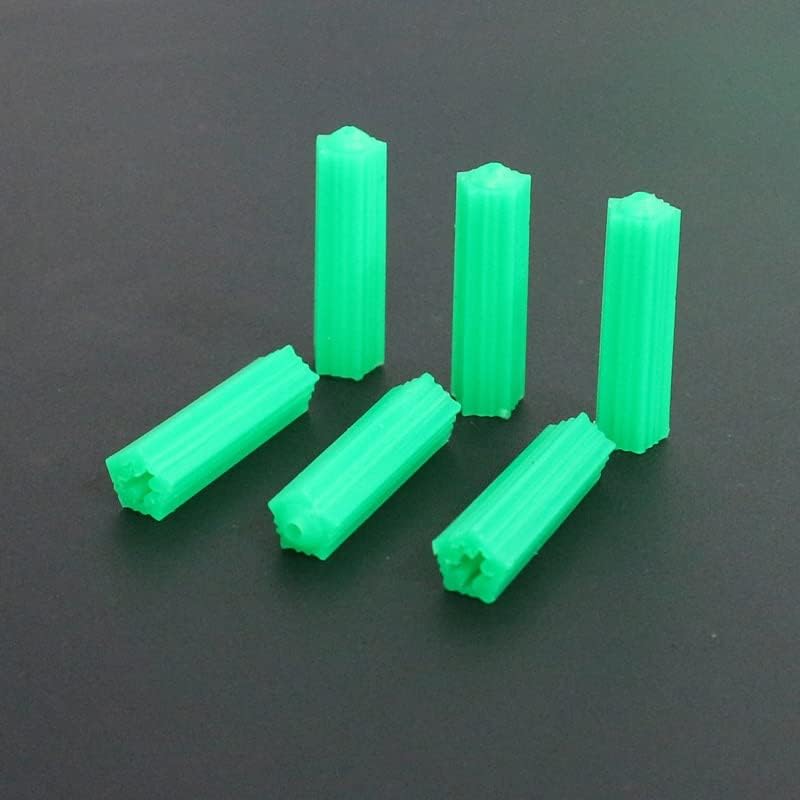 100/500 יחידות צינור התפשטות פלסטיק ירוק M6 M8 עמוד עמוד תקע עמוד תקע עמוד תקע מרחיב ציפורניים קידוח עצמי בית נוקב -