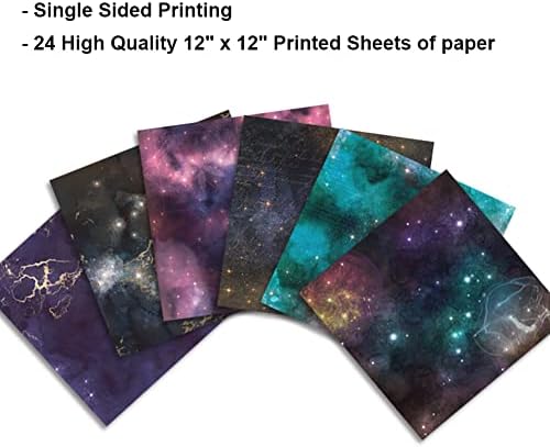 12x12 כרית נייר אלבום - כרית נייר קלאסית כוכב גלקסי קלאסי קארדסטוק נייר מעצב רקע מודפס ליומן.
