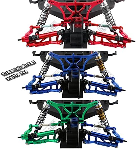 Hopsuprc Big Boad Rc Shocks & Drive פיר צירי CVD שדרוגי חלק עבור 1/10 Slash/Stampede/Rustler/Hoss VXL 4x4 4WD, גלגל כונן נירוסטה, קדמי זעזועי מתכת אחוריים, זהב, זהב