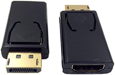 DP ל- HDMI מתאם Haokiang 1PCS 1080p מצופה זהב מצופה תצוגה לתצוגה של HDMI זכר לממיר נשי מתאם 1.3 וולט שחור