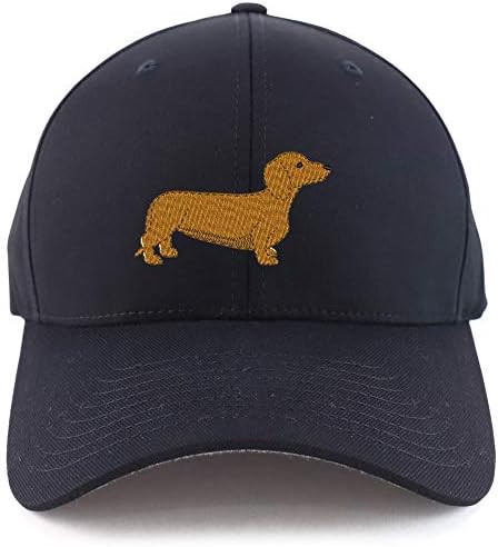 טרנדי הלבשה חנות תחש כלב רקום למתוח מצויד בייסבול כובע