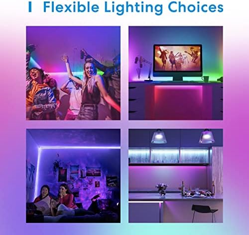 אורות רצועת LED חכמים עובדים עם Apple HomeKit, רצועת RGB Wifi 16.4ft, תואמת לסירי, Alexa & Google ו- Smartthings, בקרת אפליקציות, רצועות LED מחליפות צבע, חדר שינה, מטבח, טלוויזיה, מסיבה