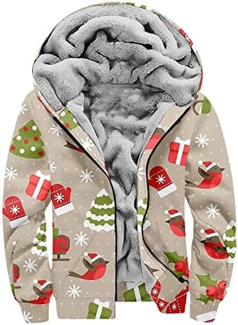 מעיל סתיו של ADSSDQ Mens, פלוס ז'קט בגודל גברים חוף מזדמן מעילי חג ארוכי שרוולים ארוכים רוכסן חום גרפיקה עבה.