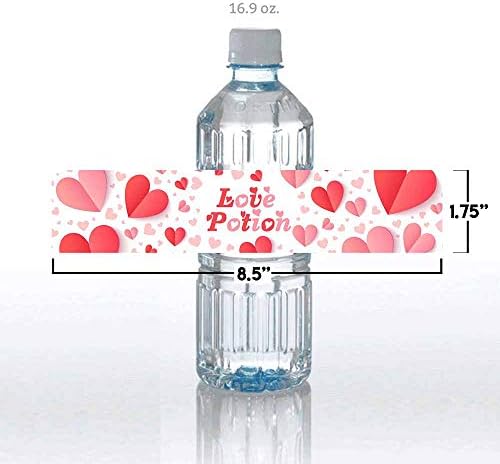 אהובתנו הקטנה שלנו למסיבת יום הולדת ולנטיין עטיפות בקבוק מים אטום למים עטיפות מדבקות, 20 1.75 x 8.5 עוטפים תוויות על ידי AmandAction.