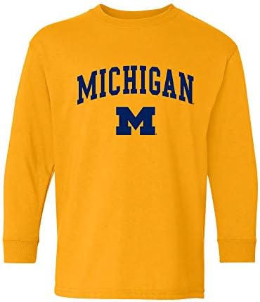לוגו קשת NCAA, חולצת טריקו של שרוול ארוך בצבע נוער, מכללה, אוניברסיטה