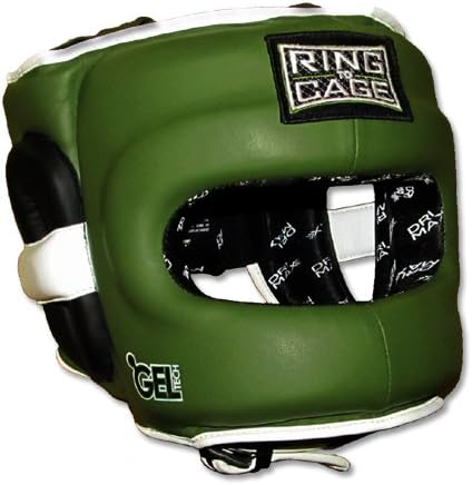 טבעת לכלוב דלוקס פנים מלאות של Geltech Sparring כיסוי ראש לאגרוף, Muay Thai, MMA, Kickboxing