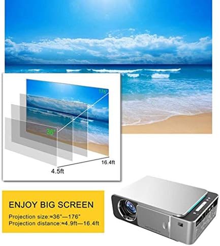 ZLXDP PORTABLE LCD מקרן מלא 1080P נתמך, תואם לסמארטפון, טלוויזיה מקל, משחקים, AV, מקרן חיצוני מקורה לקולנוע ביתי