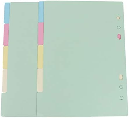 2 סטים 5 צבעים חוצצים 5 מדד מסווג תוויות 6-חורים צבעוני מילוי פרויקט סדרן דפים עבור טבעת קלסרים מתכנן מחברת