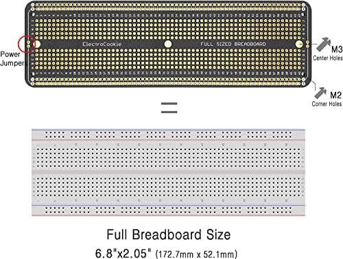 Electrocookie גדול PCB אבות-טיפוס ערכה לוחות לחם הניתנים להלחמה לפרויקטים של אלקטרוניקה התואמים לפרויקטים של הלחמת DIY ארדואינו, מצופה זהב