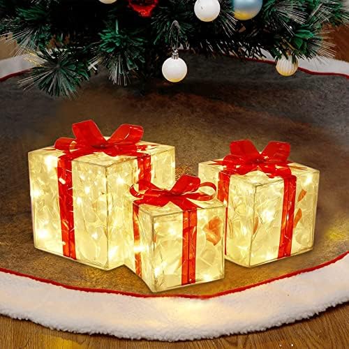 קופסאות מוארות לחג המולד קישוט קישוט זוהר קישוט קופסא מתנה עם קופסת קופסת קופסת תאורה לחג המולד תאורה תאורה חיצונית קופסת חג המולד קופסת מתנה חיצונית חצר אחורית