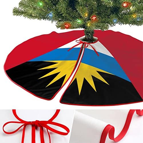 אנטיגואה וברבודה דגל עץ חג המולד חצאית עץ חג המולד רך קישוט לחג המולד לחג המולד למסיבת חג 30 x30