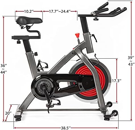 אופני פעילות גופנית אופניים נייחים, אופני אופניים מקורה אופניים מקורה, כידון ומושב מתכווננים 4 כיוונים, חיישן צג/ דופק LCD, לזרוע ורגל ותמיכה במשקל 300 קילוגרמים
