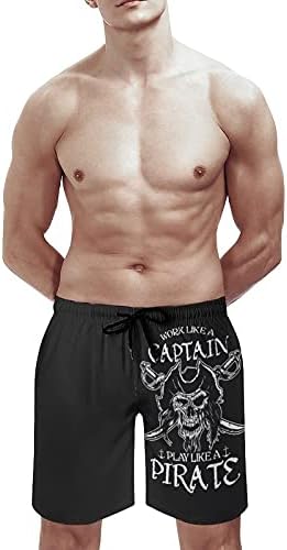 ב & מייביס להיות קפטן פיראט גברים של קיץ מהיר יבש בגד ים מזדמן לוח מכנסיים וחוף עבור בני גברים