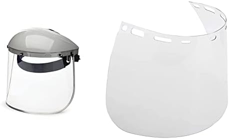 SellStrom Advantage Series מגן פנים - חלון ברור עם כריכת אלומיניום - כיסוי ראש נוח נוח